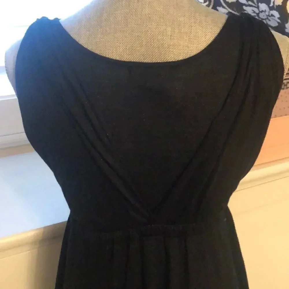 BCBG Sleeveless Dress Beaded Neckline String Waist, Size XS - Picture 7 of 8